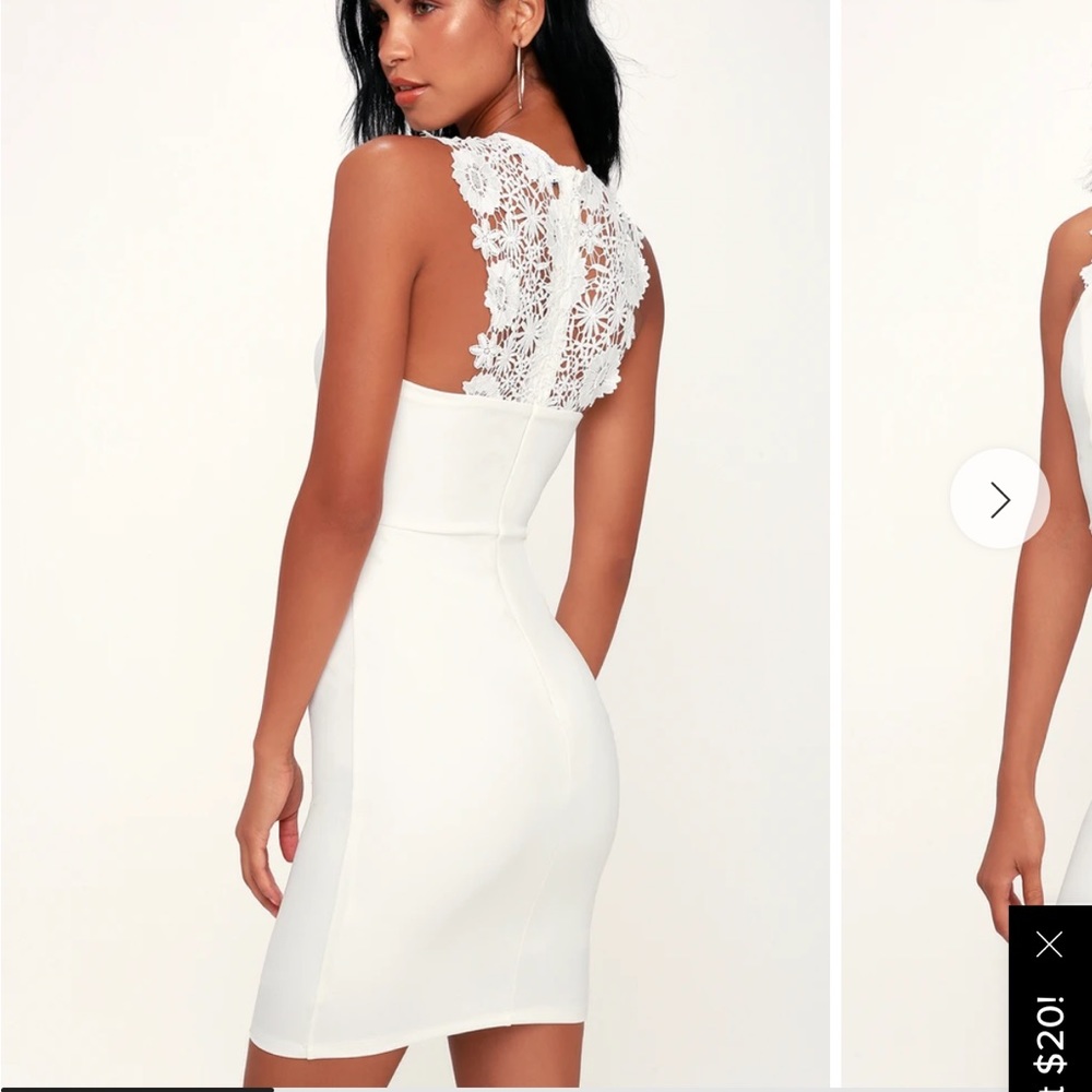 Lulus White Lace Bodycon Dress